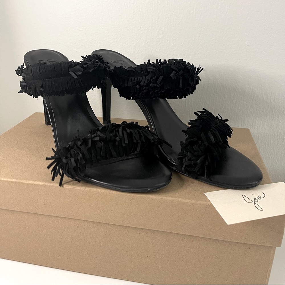 Joie Designer Poppi heels with black fringes. Size 41 / US 11 - Picture 5 of 6